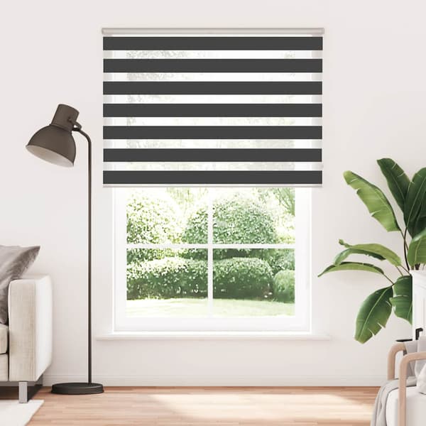 Rullgardin zebra svart 165x230 cm tyg bredd 160,9 cm polyester