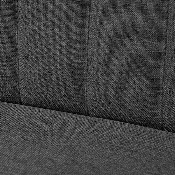 Soffa tyg 117x55,5x77 cm mörkgrå