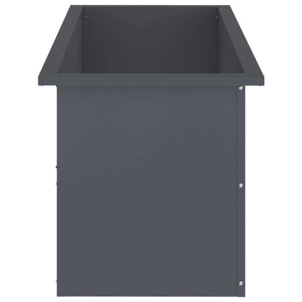 Odlingslåda med LED Antracit 40 x 100 x 40 cm Stål