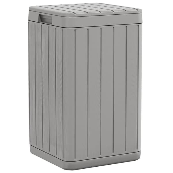 Soptunna för utomhusbruk grå 38x38x65 cm PP