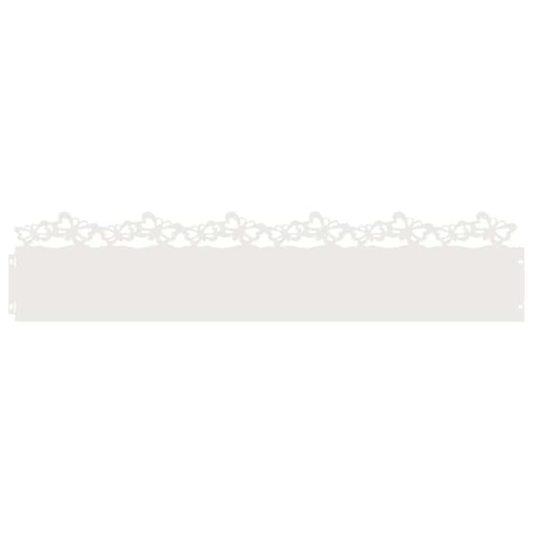 Gräskanter 10 pcs Vit 103 x 0,05 x 22 cm Stål