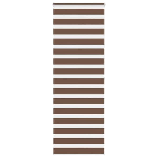 Rullgardin zebra brun 75x200 cm tyg bredd 70,9 cm polyester