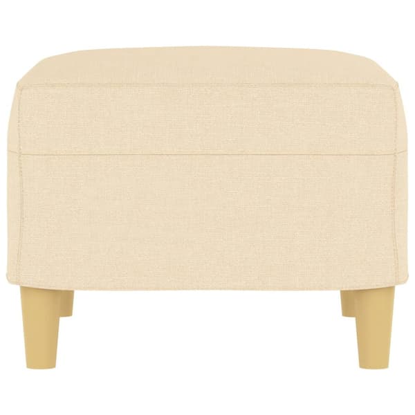 Fotpall gräddvit 60x50x41 cm tyg