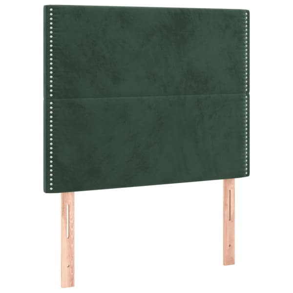 Sängram utan madrass mörkgrön 100x200 cm sammet