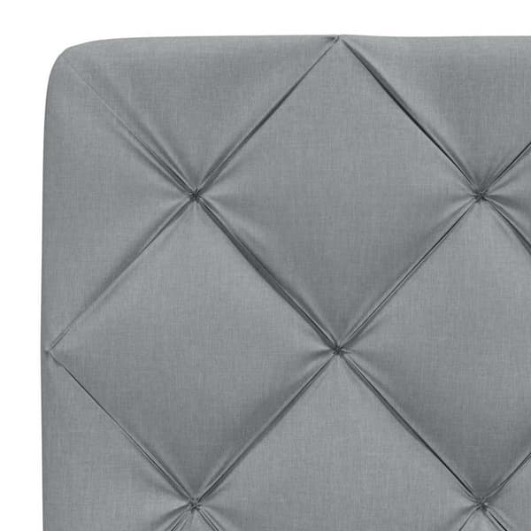 Headboard Cushion Light Grey 90 cm Fabric