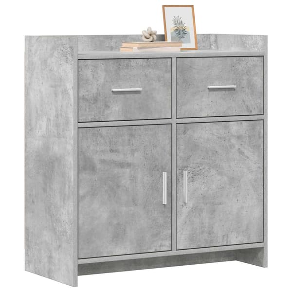 Sideboard Betonggrå 75 x 36 x 80 cm Konstruerat trä