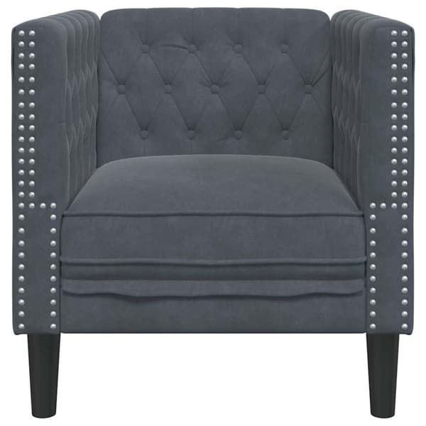 Soffa Mörkgrå 74,5 x 71 x 70,5 cm Sammet