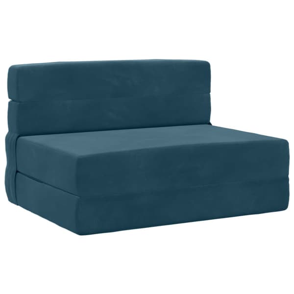 Fällbar Soffbed Blå 70 x 80 x 60 cm Tyg