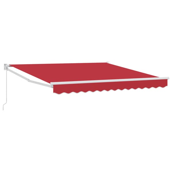 Utfällbar markis Röd 300 x 250 cm Polyester och aluminium