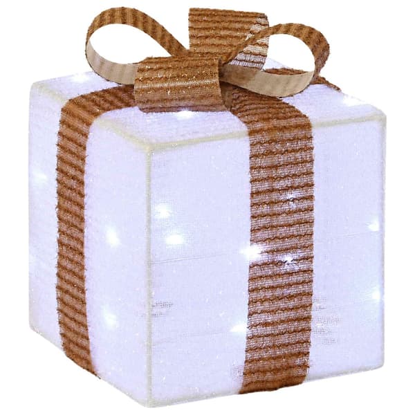 Ljusande julklapp 3 st 64 LED-lampor Kallvit