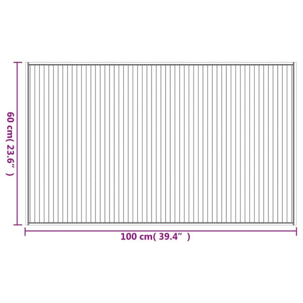 Matta rektangulär naturlig 60x100 cm bambu