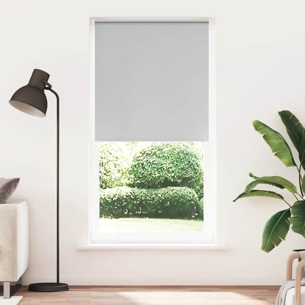 Rullgardin mörkläggning ljusgrå 95x210 cm tyg bredd 90,7 cm