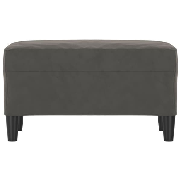 Bänk mörkgrå 70x35x41 cm sammet