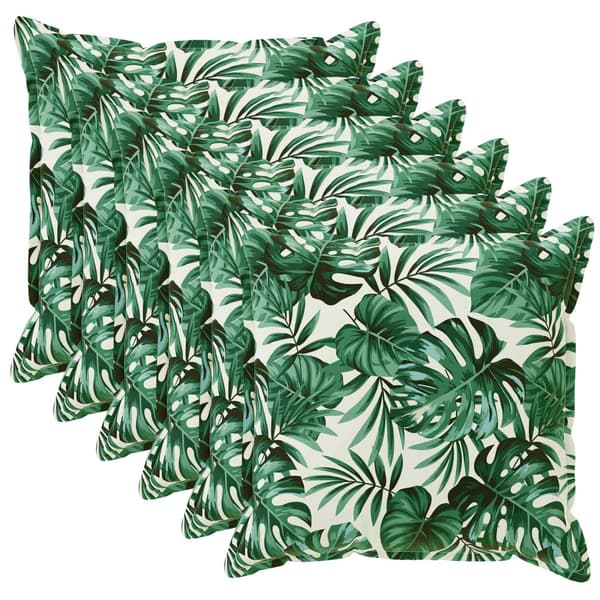 Kudde Löv med kudde HOUTEN 6 st Bladmönster Polyester