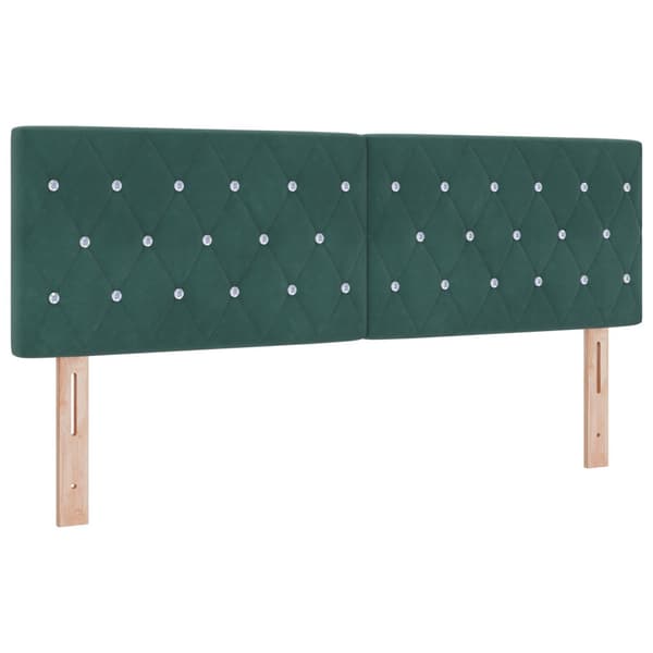 Huvudgavel Mörkgrön 144 cm Sammet