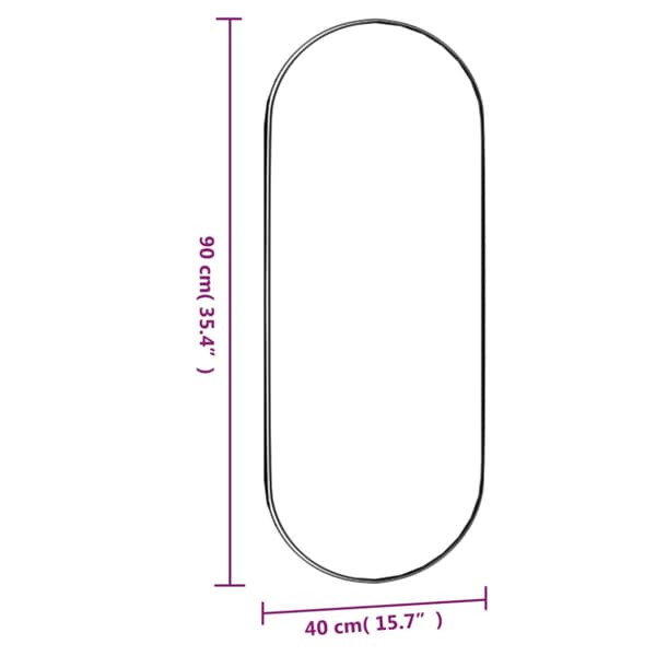 Väggspegel 40x90 cm glas oval
