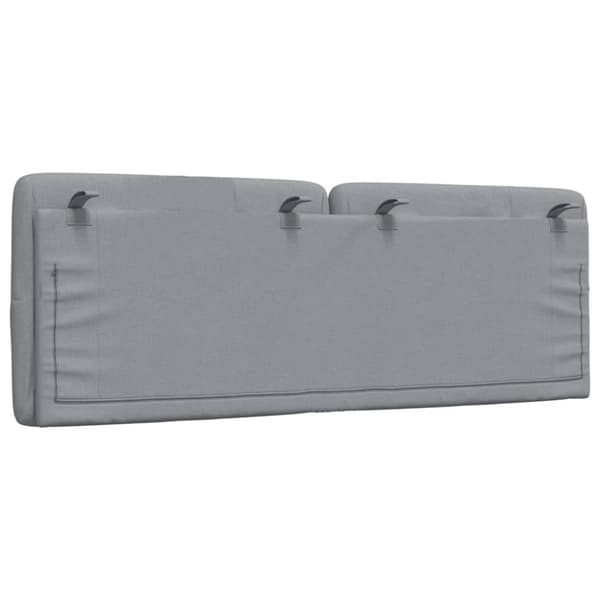 Headboard Cushion Light Grey 140 cm Fabric