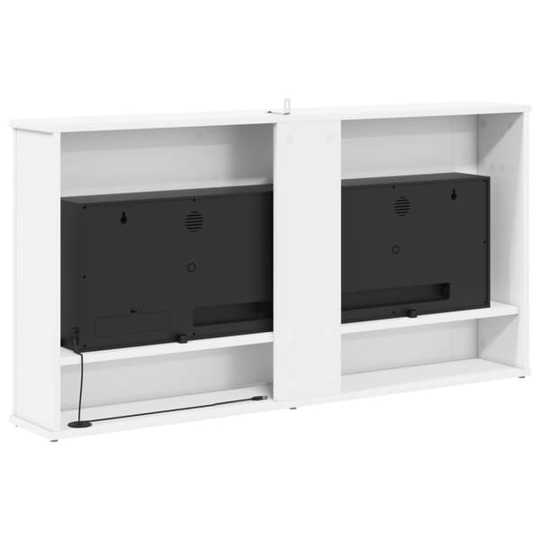 Elektrisk eldstad Vit 114 x 18 x 58,5 cm Konstruerat trä