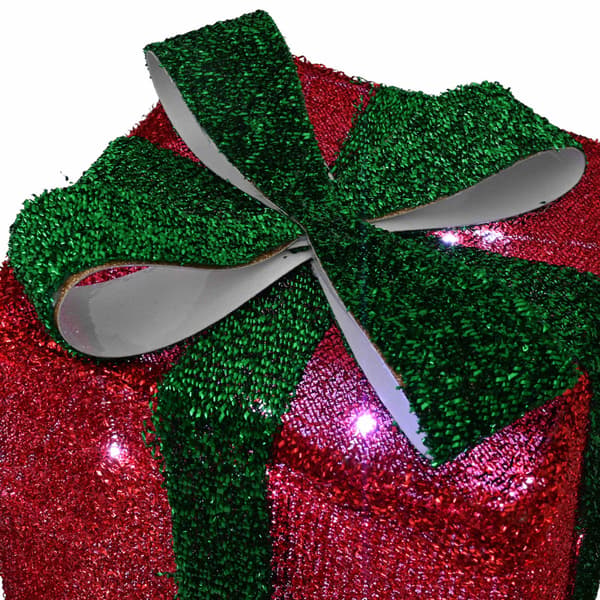 Ljusande julklapp 3 st 64 LED-lampor Kallvit