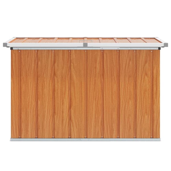 Utomhusförvaringslåda trä 109 x 67 x 65 cm Galvaniserat stål