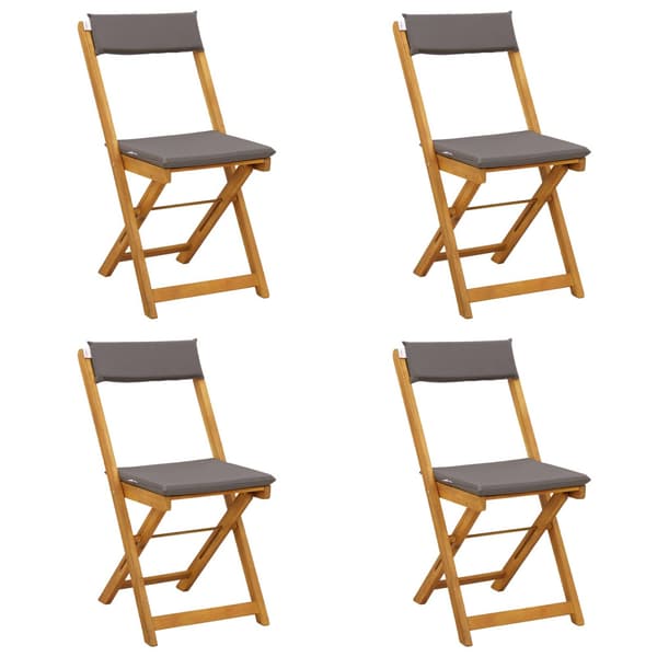 Utemöbler Bistro Stolar 4 pcs Mörkgrå 40 x 53 x 80 cm
