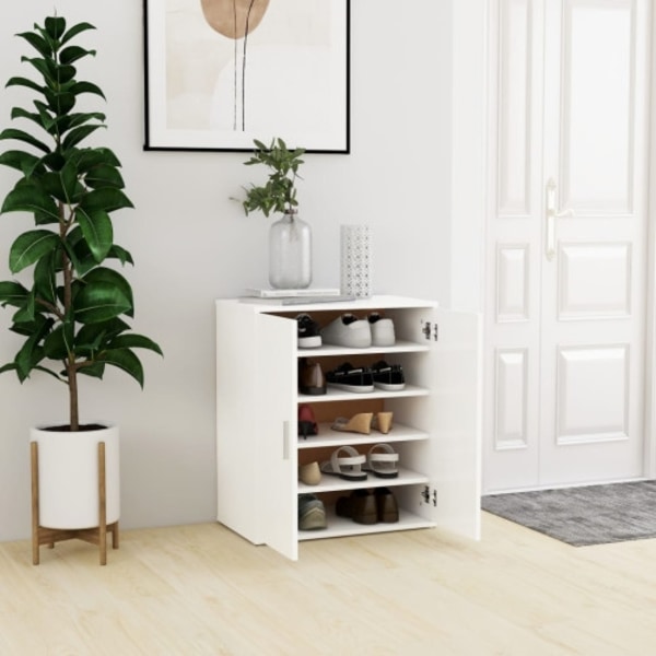 Skoskåp vit 60x35x70 cm konstruerat trä