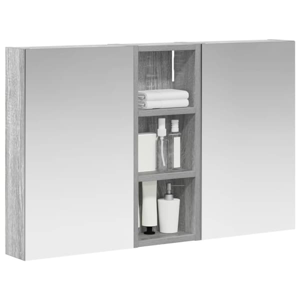 Badrumsskåpsset 3 st 80 x 10,5 x 50 cm Konstruerat trä