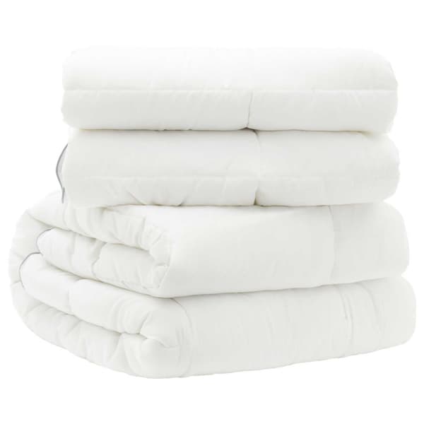 Duntäcke TRIER 152x203cm 4 årstider 140+220GSM Vit 2-i-1 Design