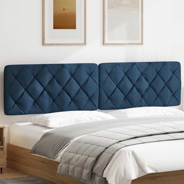 Headboard Cushion Blue 200 cm Fabric