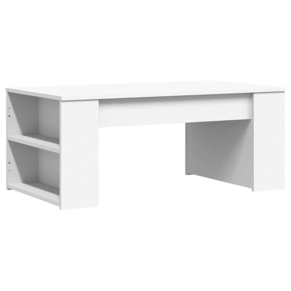 Soffbord vit 102x55x42 cm konstruerat trä