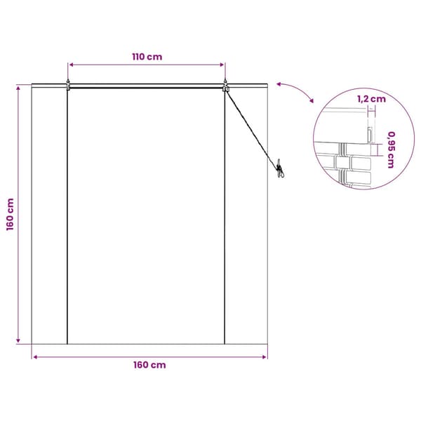 Rullgardin Brun 160 x 160 cm Bambu