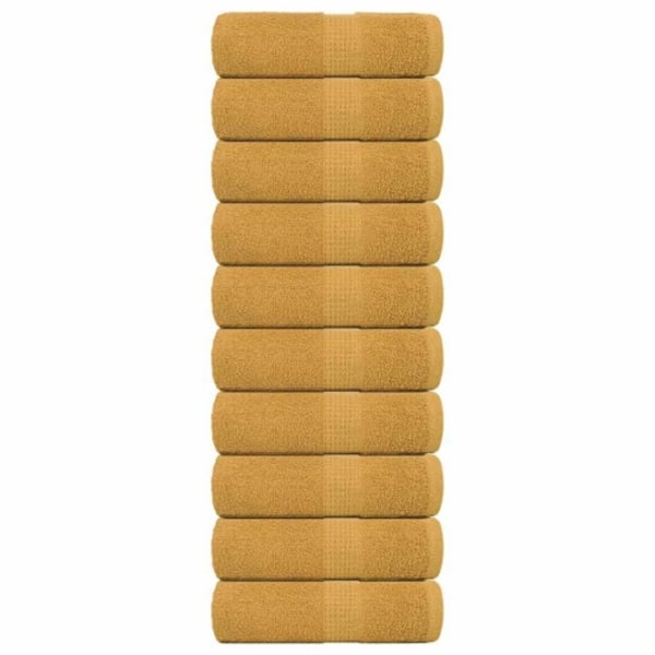 Tvålhanddukar 10 st guld 30x30 cm 360 gsm 100% bomull