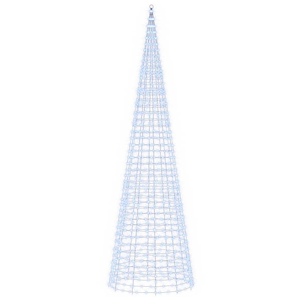 Julgransbelysning med markspett och flaggstång 500 cm