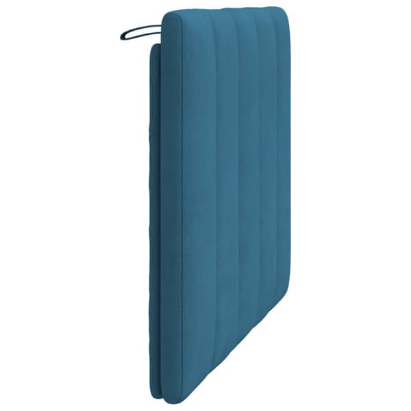 Headboard Cushion "Hanko" Blue 100 cm Velvet