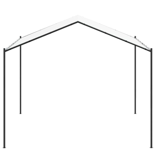 Paviljong Vit 4 x 4 x 2,6 m Stål och Polyester