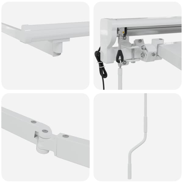 Elektrisk utdragbar markisram Vit 4 × 3 m Stål