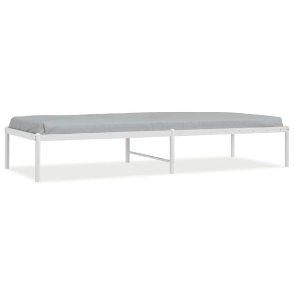 Sängram metall vit 75x190 cm