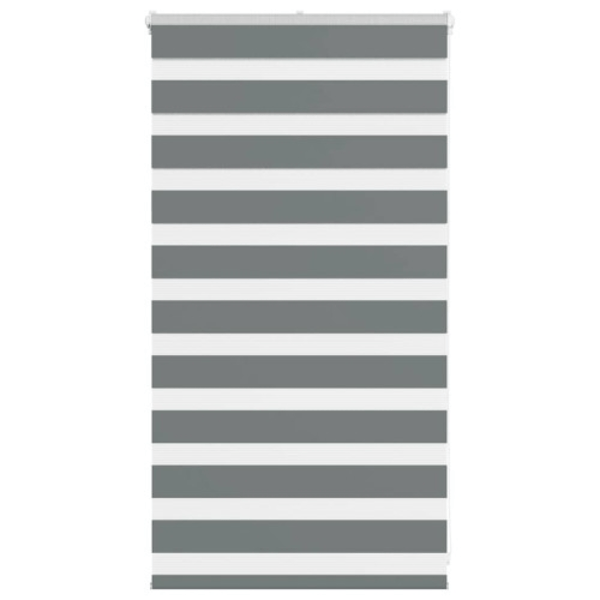 Rullgardin zebra mörkgrå 75x100 cm tyg bredd 70,9 cm polyester