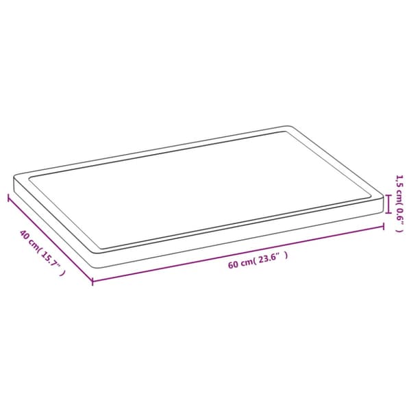 Skärbräda 40x60x1,5 cm bambu