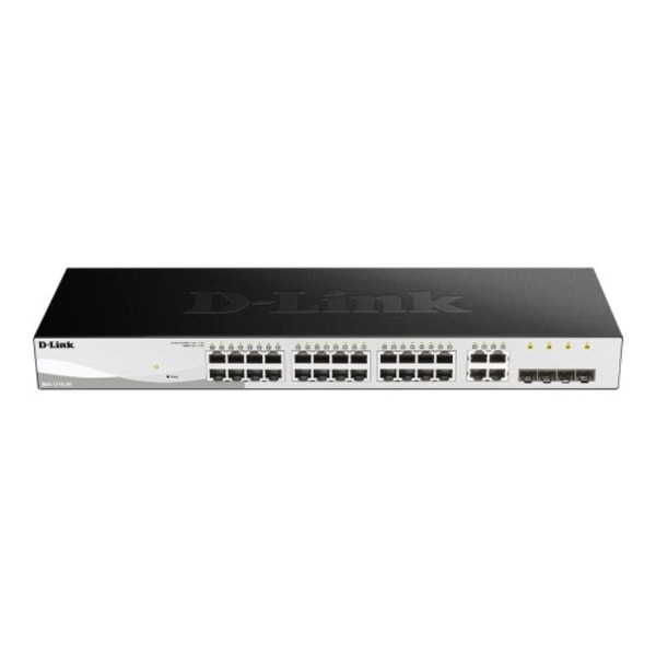 D-Link Web Smart DGS-1210-28 - switch - 28 portar - Administrerad - rackmonterbar Svart