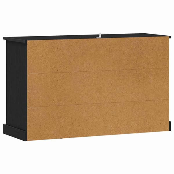 Sideboard Svart Ek 100 x 35,5 x 60 cm Konstruerat trä