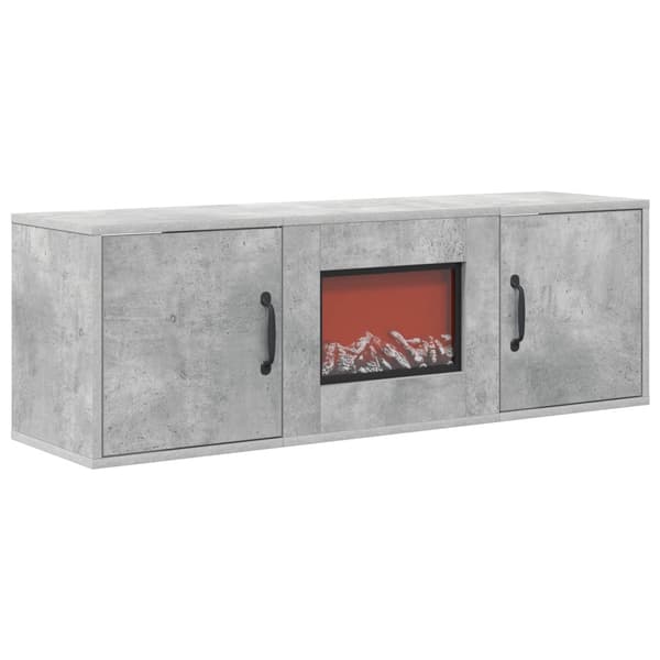 Elektrisk eldstad Betong 110 x 30 x 36,5 cm Konstruerat trä