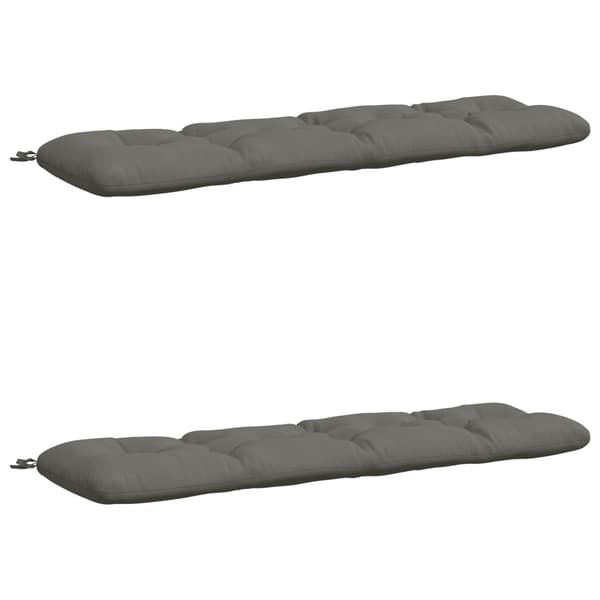 Bänk Kuddar VIANEN 2 st 100% Polyester Grå 160 x 40 x 12 cm