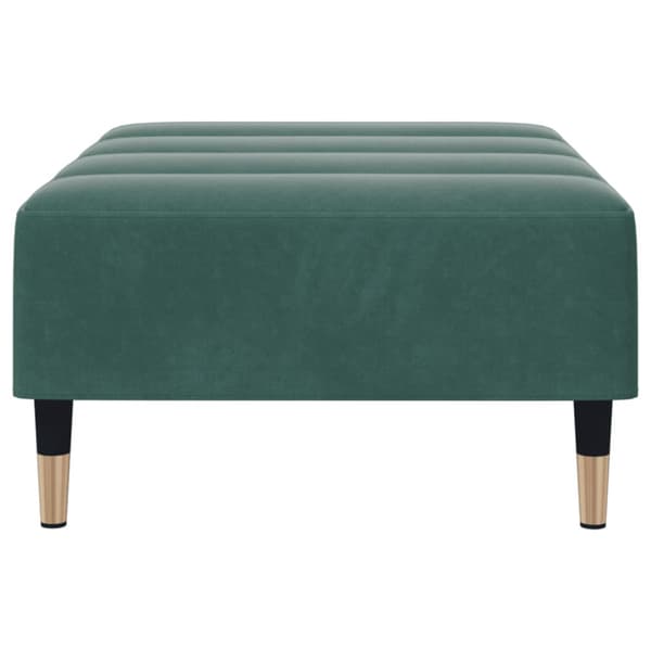 Fotpall mörkgrön 77x55x31 cm sammet
