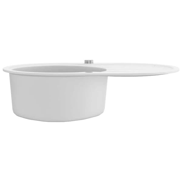 Diskho granit enkel oval vit