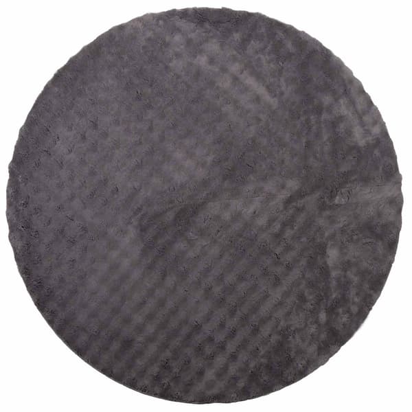 Områdesmattor Rund SIROLO Antracit Ø 120 CM Polyester