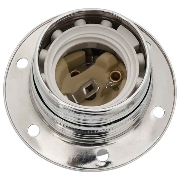 Lamphållare 2 st Satin Nickel E27