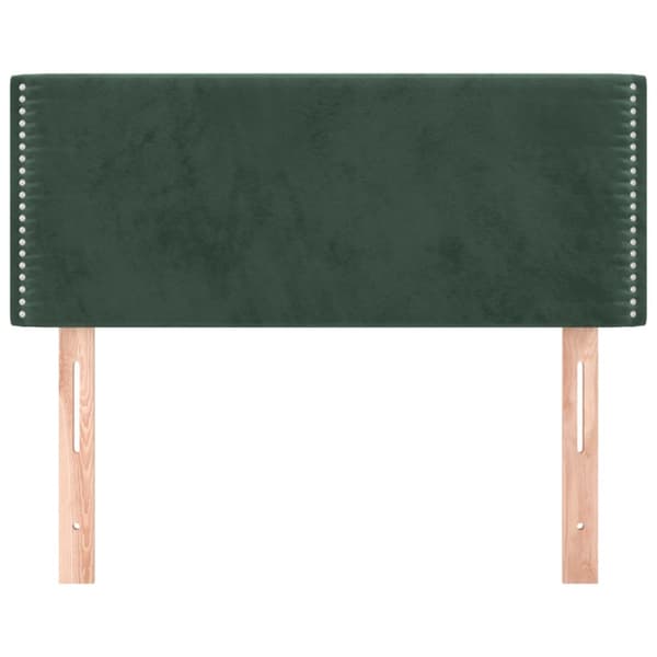 Sänggavel mörkgrön 80x5x78/88 cm sammet