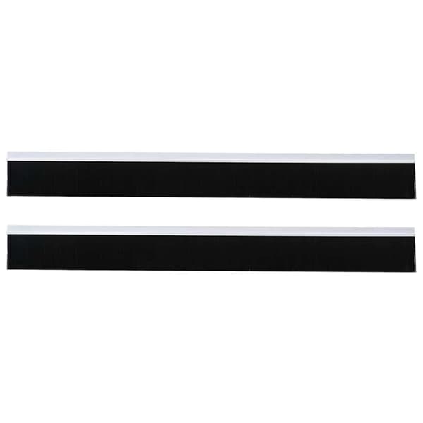 Självhäftande dörrborstlist 2 pcs Vit 100 cm Aluminiumlegering