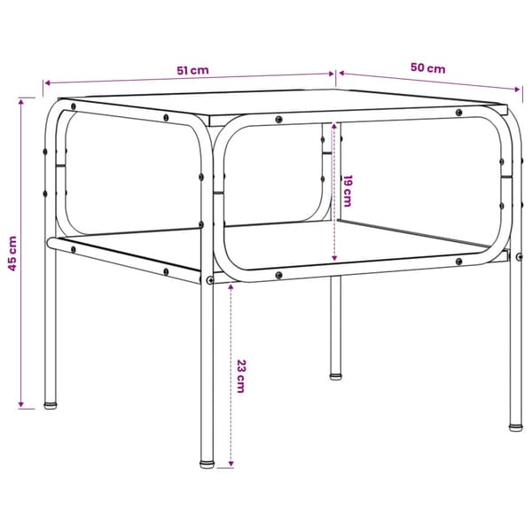 Sidobord Rökt ek 100 x 50 x 46 cm Konstruerat trä